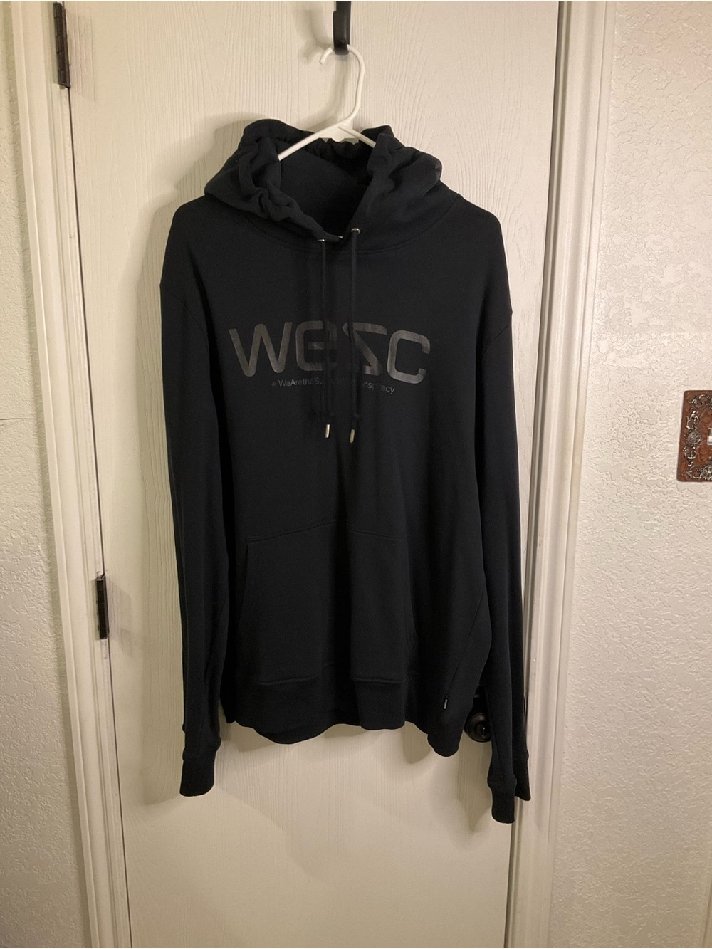 Wesc Black Men's Pullover Hoodie with Logo